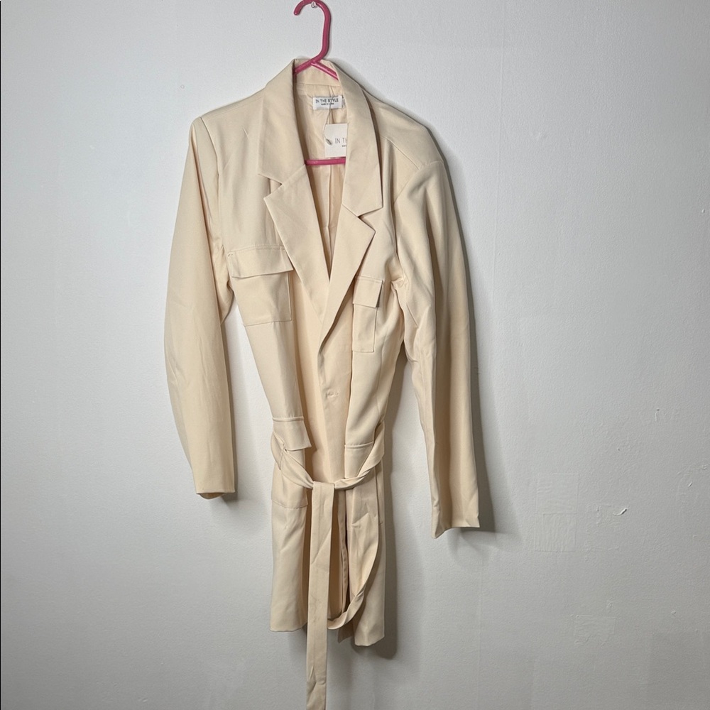 Cream Women's Belted Blazer Dress